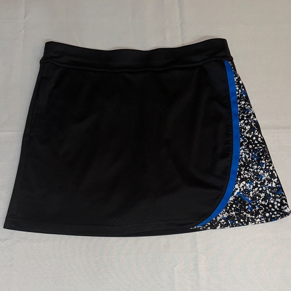 PGA TOUR Black/Blue/White Women's Golf Skort Size Small